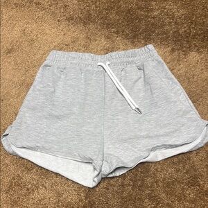 SHEIN Gray Athletic Shorts with Drawstring Waistband
